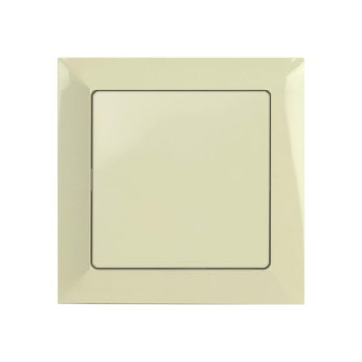 Two pole switch with frame – beige